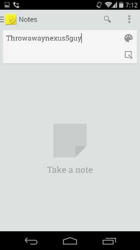 Android 4.4 Kit Kat Google Keep