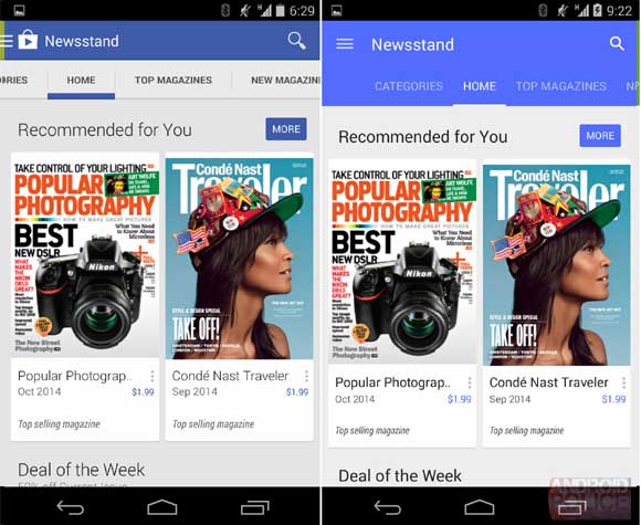 Google Play 5.0 Newsstand