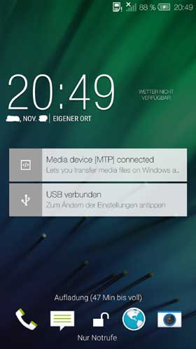 HTC One M8 Lollipop Lock Screen