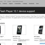 支援Flash Player 10.1 Andorid 手機