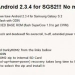 Samsung Galaxy S II Android 2.3.4