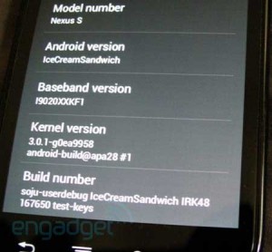 Nexus S Ice Cream Sandwich IRK48