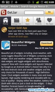 GetJar Gold App Beautiful Widgets Free