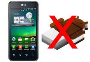 LG Optimus 2X 不会升级 Ice Cream Sandwich