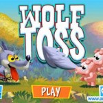 Wolf Toss 发射大灰狼, 吃掉三只小猪