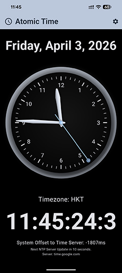 Atomic Time NTP Clock Sync
