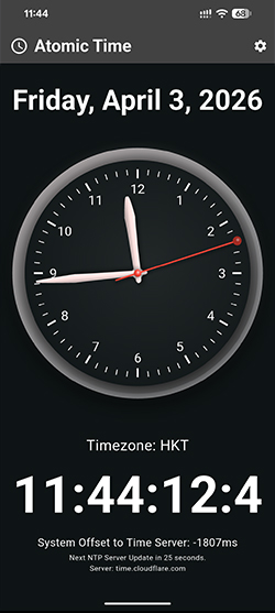 Atomic Time NTP Clock Sync
