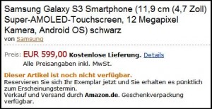 Galaxy S III Amazon.de