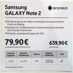 Galaxy Note II 售价