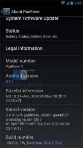 Asus PadFone 2 Android 4.1.1 Jelly Bean