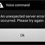 Samsung Voice Command Error