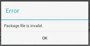 Package File Invalid