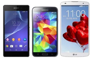 Xperia Z2, Galaxy S5, G Pro 2