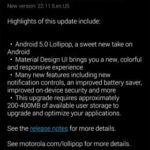 Moto x 2nd Gen Android 5.0 Upgrade