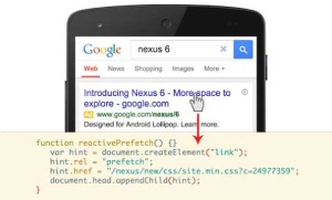 Google Mobile Search Reactive Prefetch