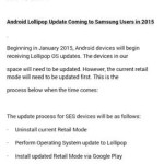 Samsung Android 5.0 Update