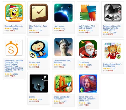 Amazon AppStore Free Gifts