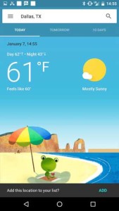 Google Now New Weather Card