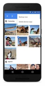 Google Photos v1.18 Backup now