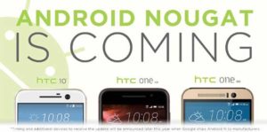 HTC Android Nougat Update