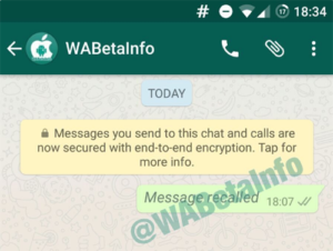 WhatsApp 回收訊息