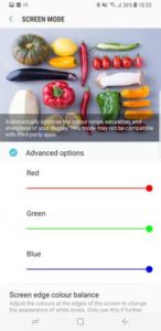 Galaxy S8 Color Balance