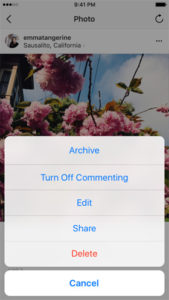 Instagram Archive Option