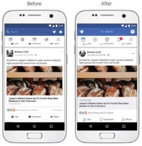 Facebook App UI Update