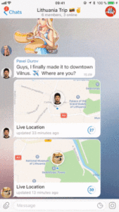 Telegram 4.4 Share Location