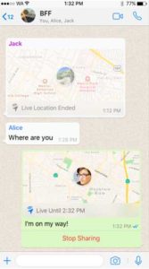 WhatsApp 分享即時位置
