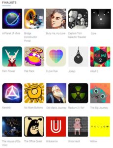 Google Play Indie Game Contest Finalists