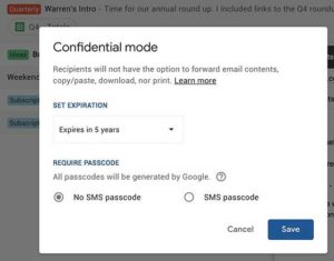 Gmail Confidential Mode