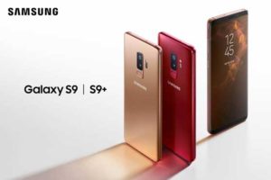 Galaxy S9 Sunrise Gold Burgundy Red