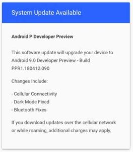 Essential Phone Android P Developer Preview