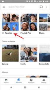 Google Photos Favorites