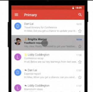 Gmail App 会话群组检视