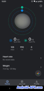 Google Fit Dark Mode