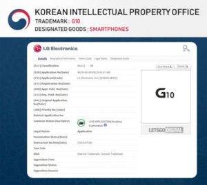 LG G10 Trademark