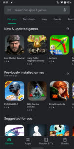 Google Play Store Dark Theme