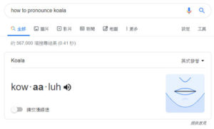 Google 搜尋 發音