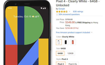 Google Pixel 4/XL 減 US$250