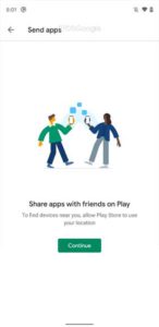 Google Play Store Peer-to-peer Send