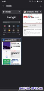 Chrome for Android Tab Grid View