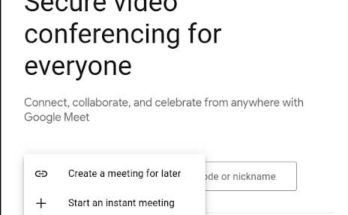 Google Meet New Meeting Options