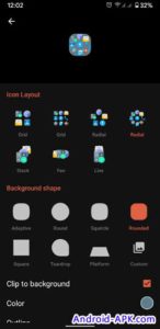 Nova Launcher Radial Folder Layout