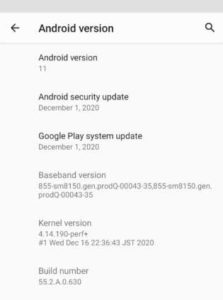 Sony Xperia 1 Android 11