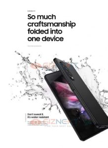 Galaxy Z Fold3 Water Resistant