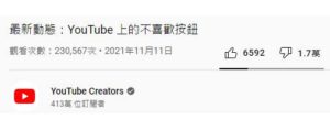 Youtube 隱藏 Dislike 數目