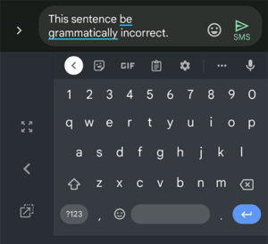 Gboard Grammar Check