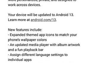 Android 13 Pixel Update